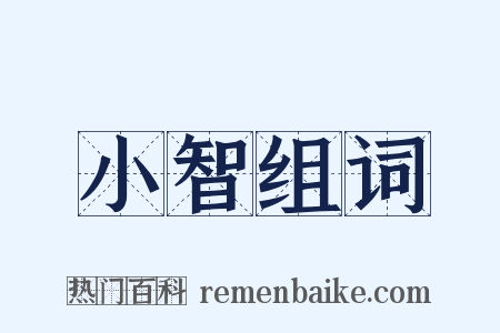 小智组词是什么意思的图片